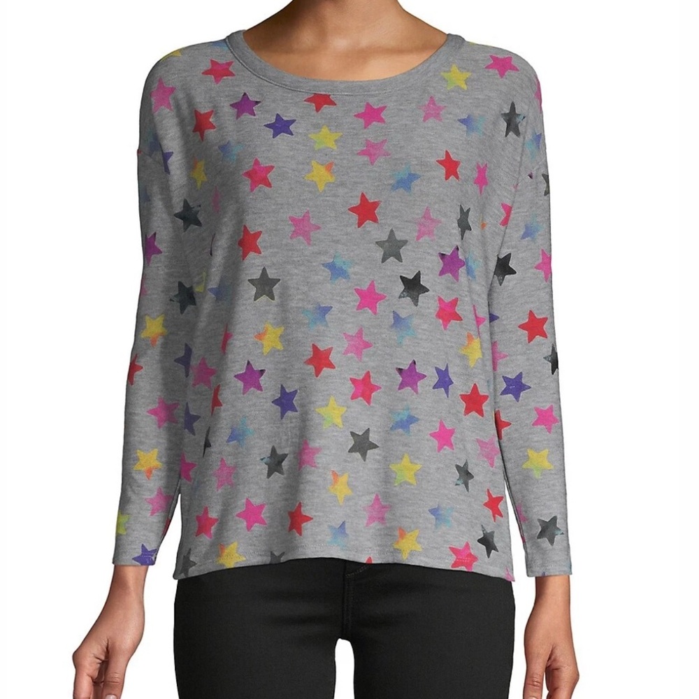 CHASER STAR PRINT CREWNECK RAINBOW SIZE SMALL